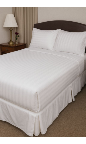 Otel çarşafı Tek kişilik 200x240cm 83 tel çizgili kumaş